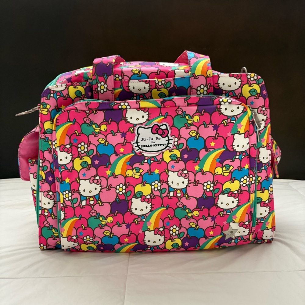 RARE discontinued Hello Kitty x Jujube Large Diaper Bag with Changing Pad